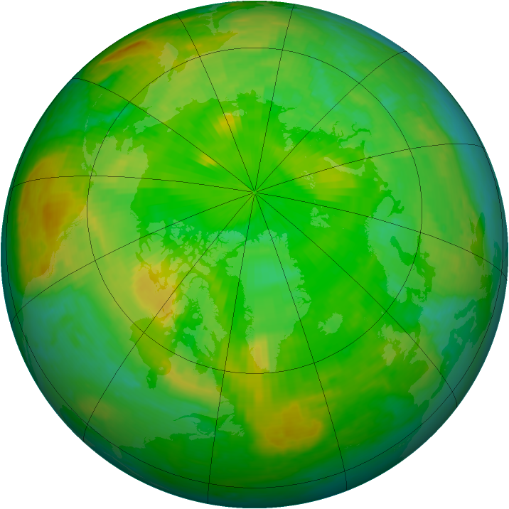 Arctic ozone map for 27 June 2001